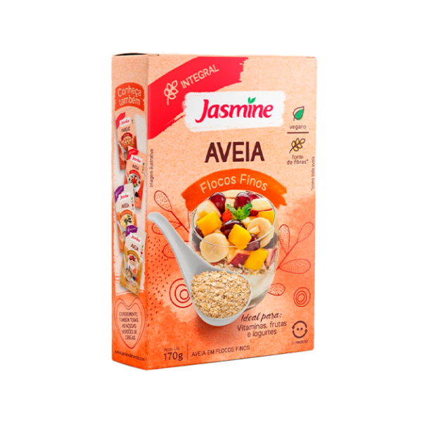 Aveia em Flocos Finos Jasmine Caixa 170g