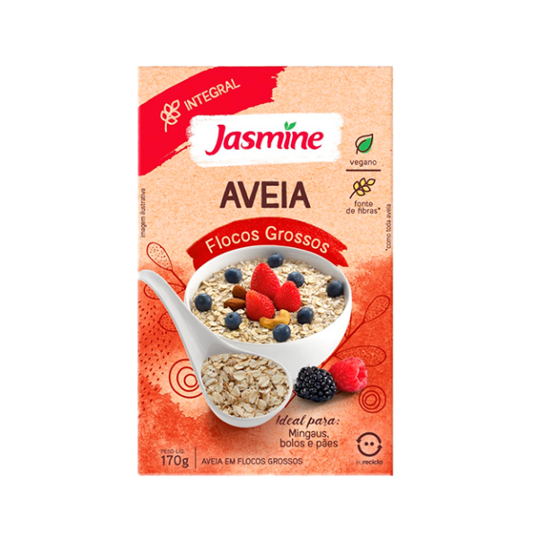 Aveia em Flocos Grossos Jasmine Caixa 170g