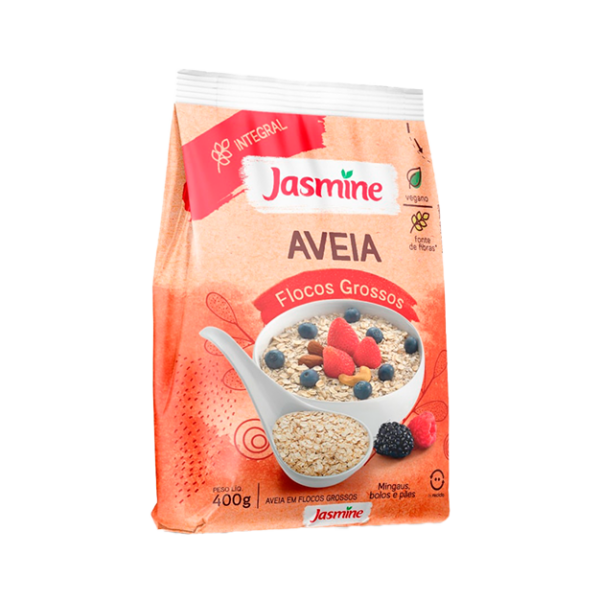 Aveia em Flocos Grossos Jasmine Pacote 400g