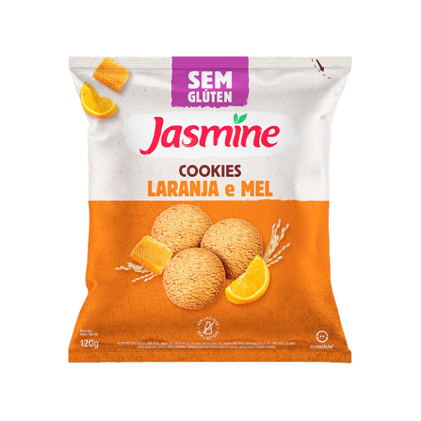 Biscoito Cookie Vegano Integral Laranja Jasmine Pacote 120g