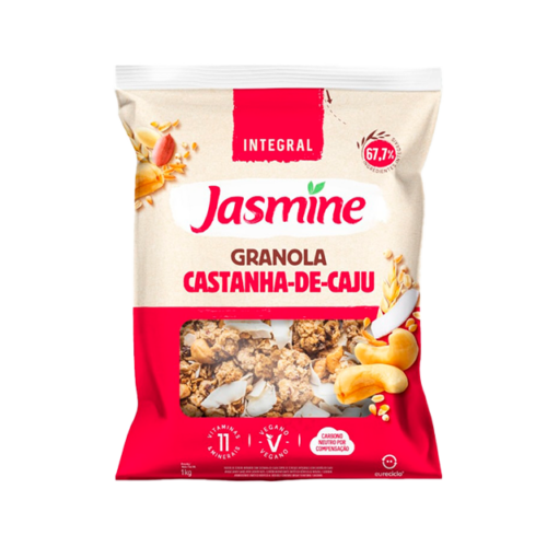Granola Integral Castanha-de-Caju Jasmine Pacote 1kg