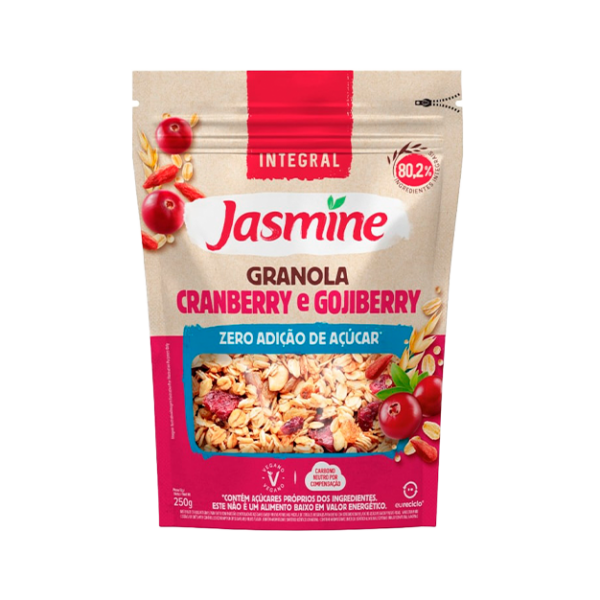 Granola Integral Superfrutas Zero Açúcar Jasmine Pacote 250g
