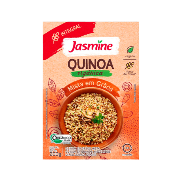 Quinoa Mista em Grãos Integral Orgânica Jasmine Caixa 200g