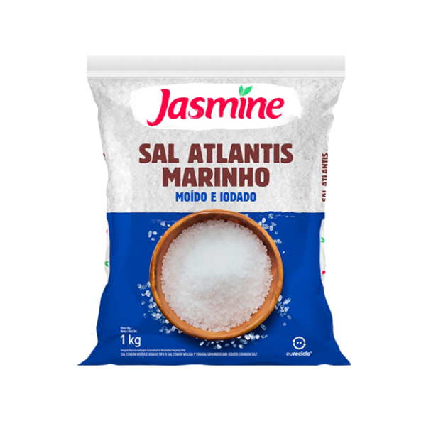 Sal Marinho Moído Tipo 1 Jasmine Atlantis Pacote 1kg