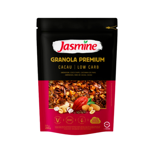 Granola Low Carb Cacau Jasmine Premium Pacote 200g