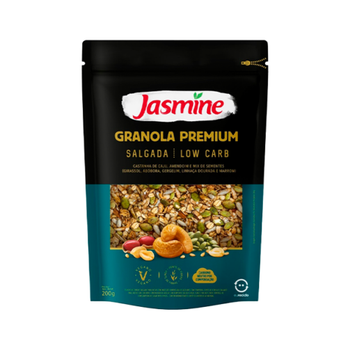 Granola Salgada Low Carb Jasmine Premium Pacote 200g